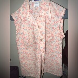 Vintage Sleeveless Button Up